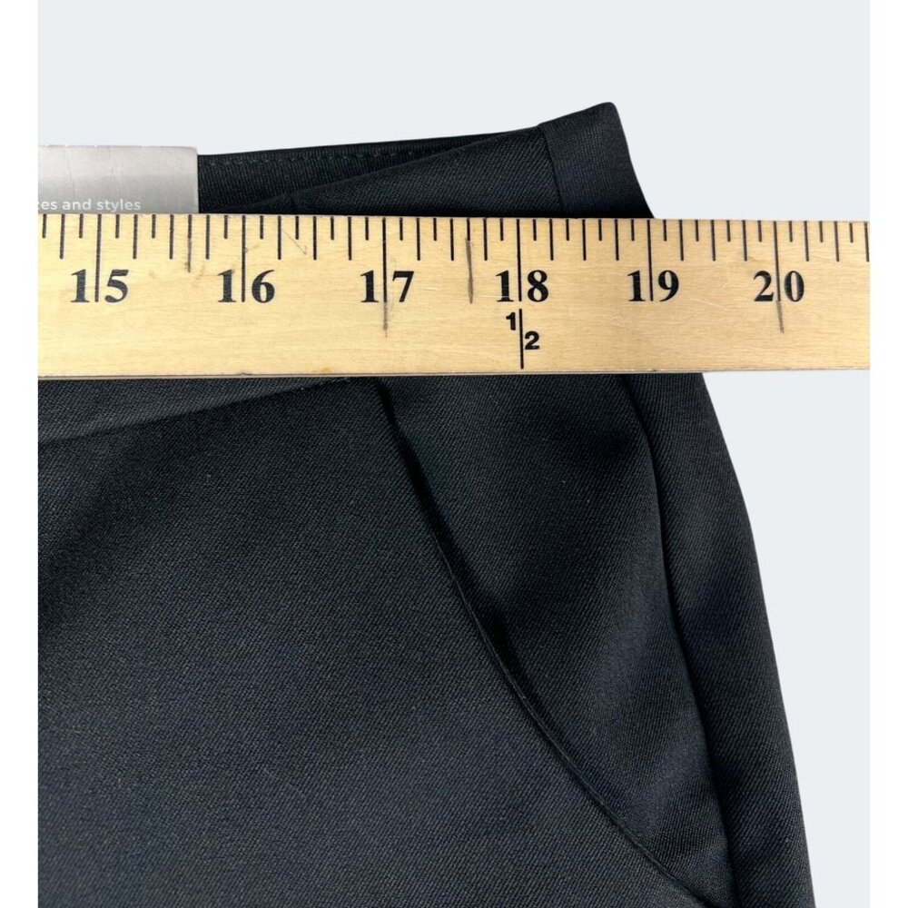 Chicos Womens So Slimming Black Trousers Mid-Rise Straight Fit Size 16P 3P - Picture 12 of 13
